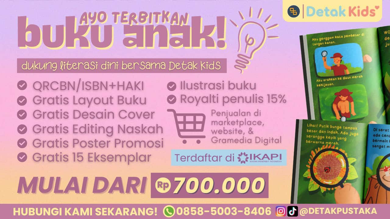 Jasa Penerbitan Buku Anak Profesional dan Terpercaya dari Detak Kids 